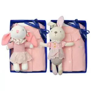 [갤러리아] (쌍둥이출산,백일,돌내의세트)라일리슬림내의두벌+토끼인형딸랑이세트(A2D-10384SET)
