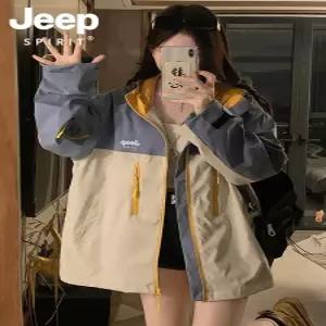 JEEP SPIRIT 여성 2025년 봄/가을 아웃도어 스포츠 방풍 재킷 커플등산복