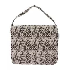 EMIS LEOPARD CORDUROY ECO BAG-CREAM
