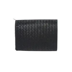 25SS 보테가베네타 인트레치아토 하프 지퍼 파우치 블랙 매더 브라운 607479 VCPQ5 1225