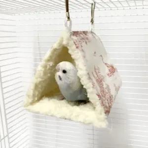 자연화 뽀송 방수 침대 레드(소)앵무새장난감 새키우기 조류키우기 새장소