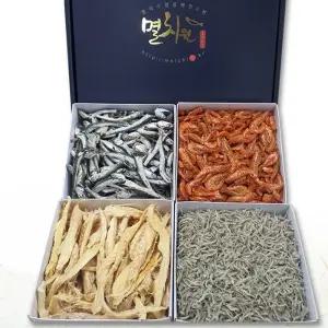 명절 고품질 해산물 선물 세트 건어물 반찬 (대멸+세멸+황태+홍새우)