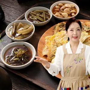 장미화 한식명장 송금희 수제 장아찌 4종/ 국내산 고추 장아찌 마늘 마늘쫑 궁채 짱아찌 절임