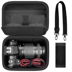 렌즈 키트가 장착된 캐논 EOS R100 R50 미러리스 카메라, 비디오 카메라 디지털, SD 카드, 배터리, 충전 케이블 및 어댑터용 여행용 보관 크로스바디 백(박스 전용)에 호환되는 컴팩트 케이스
