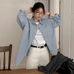[제작] 뮤트데일리 루즈핏 셔츠 83605 빅사이즈 여성의류