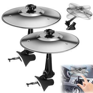 2PCS 자동차 심벌즈 에어벤트 충돌 브라이트 사운드, 5.5인치 미니 메탈 드럼 포 카 벤트 퍼니 인테리어 장식 음악 악기 장치, 드러머 애호가를 위한 선물