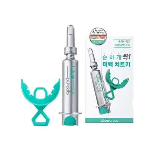 [라이브오랄스] 퓨어다이아 치아미백제 세트 10g 2주 28회분 화이트닝 (+ 마우스피스,거즈,색상표)