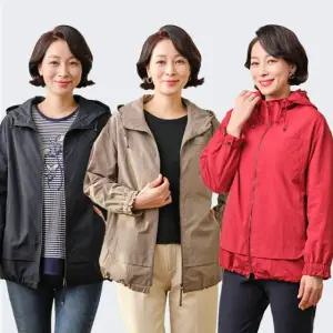 [마담엘레강스] 카리나 체크안감 트렌치 점퍼 K241JP01