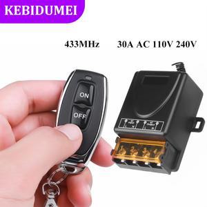 RF 무선 리모컨 스위치 학습 온 오프 송신기 AC 220V 30A 433MHz