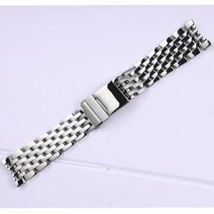 Breitling Navitimer 금속 손목 팔찌 벨트 스트랩 용 새로운 22 24mm 교체 광택 실버 솔리드 스테인레스 스