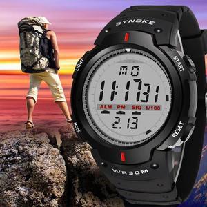 SYNOKE 시계 남자 30M 방수 전자 LED 디지털 야외 스포츠 손목 스톱워치 Relojes Hombre