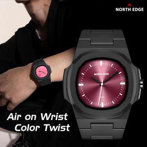 NORTH EDGE VOLT 새로운 스마트워치 남성용 디지털 시계 스포츠 수영 패션 심플 라이트 사각 남녀공용 방수