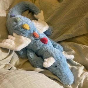 50cm 귀여운 스노우 드래곤 봉제 인형 스카이 블루 골든 베개 애완 동물 고양이 놀이 상호 작용 장난감