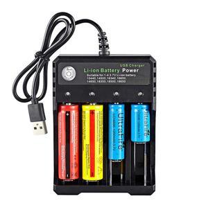 18650 충전기 2 3 4 슬롯 독립 3.7V 리튬 이온 배터리 스마트 10440 14500 16340