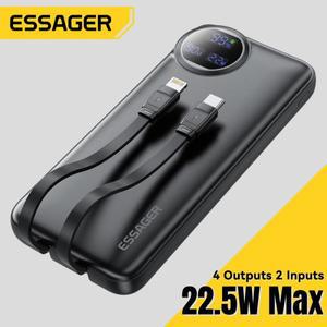 Essager 보조베터리 30000mAh 22.5W PD 고속 충전 iPhone 15 14 13 12 Pro Max Huawei 용 휴대용 배터리