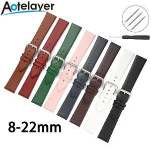 시계 스트랩 시계줄 교체 호환 초박형 가죽 부드러운 플레인 방수 밴드 8MM 10MM 12MM 13MM 14MM 15MM 16MM 17MM 18MM 19MM 20MM 21MM 22MM