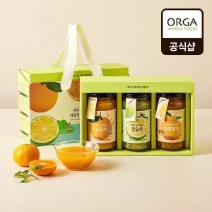 [풀무원][25년 추석] 올가 제주 돌코롬 과일청 선물세트 (1box) (400gX3ea)