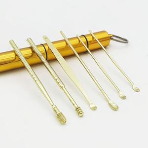 스텐 휴대용 Set 귀이개 골드 귀청소 귀지 제거 귀파개 귀후비개 F6WD35A63
