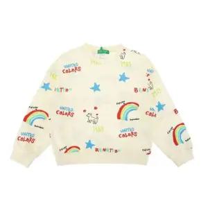 [갤러리아] 베네통키즈(25S)올오버레인보우맨투맨(QAMT07511/IV)