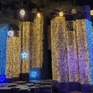 300구 투명선  은하수) LED 웜색 지니전구 전원잭포함 크리스마스 트리전구 트리조명