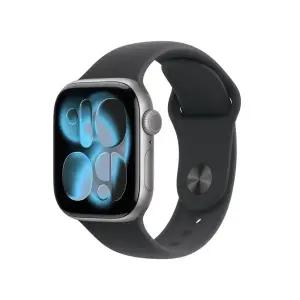 애플워치 11 셀룰러 42mm 스페이스 그레이 알루미늄 케이스 블랙 스포츠 밴드 (ML) MF8C4KH/A
