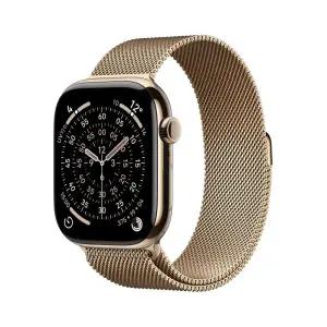 애플워치 11 셀룰러 46mm 골드 티타늄 케이스 골드 밀레니즈 루프 (SM) MFD74KH/A