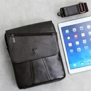 가죽 가방 크로스 남성 직장인 데일리 회사 -블랙