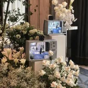레트로 TV 카메라 소품 촬영 엔틱 세트 14인치 USB 송출 인테리어 +