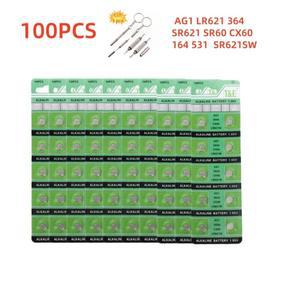 10-100PCS 배터리 AG1 LR621 364 164 531 SR60 CX60 1.5V 셀 코인 시계 장난감 원격
