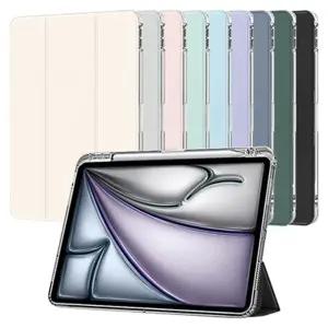 스마트커버케이스 클리어투명젤하드 아이패드에어11 M3 인디블루 iPad Air11 M3용품세트 태릿보호 태릿 태