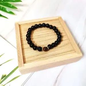 고품질 8mm 염주 팔찌 여자염주팔찌 불교용품 흑요석염주팔찌 (WFJUWOA)