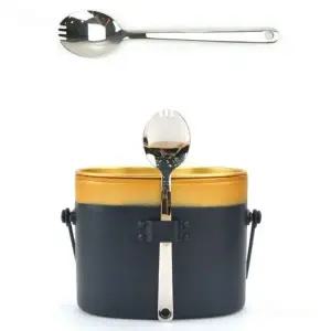 스텐 27종 반합 포크수저 군대수저 군대포크 군인수저 포크 겸용 수저 길이 20cm 8호_22879800