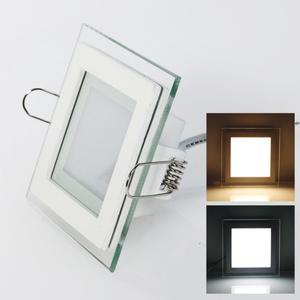 LED 패널 다운라이트 사각/원형 유리 조명, 6W 9W 12W 18W 고휘도 천장 매립형 램프, 가정용 SMD5630 + 드