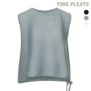 [FINE PLEATS] 피네 플리츠 민소매 스트링 탑 [3컬러]