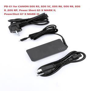 캐논 호환 EOS R8 R6 R5 RP G5 X Mark II G7 및 리코 GR 카메라용 65W PD 타입-C USB-C AC 전원 어댑터 PD-