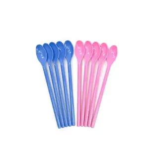 스내지 칼라 225 롱스푼(5P세트) 색상랜덤 이유식 커피 카페 긴목 티스푼_22899984