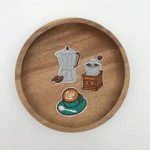 커피 열부착 자수 와펜 패치 (WFJYIC6)
