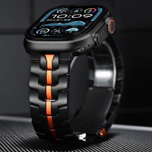 애플워치 울트라 3 2 티타늄 컬러 스트랩 49mm 메탈 밴드 아이워치 11 10 9 SE 스테인리스 스틸 브레이슬릿
