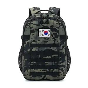 블랙카모백팩 남성 밀리터리 백팩 블랙카모 국기패치 모듈러 배낭