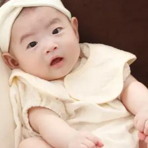 순면 거즈 아기 턱받이 3개