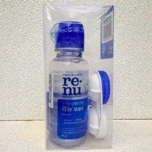 고품질 리뉴 렌즈보존액 60ml 렌즈통 세트 여행 휴대용 (WFJZFOY)