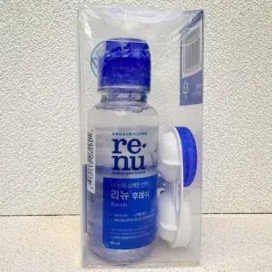 리뉴 렌즈보존액 60ml 렌즈통 세트 여행 휴대용 (WFJZFOY)