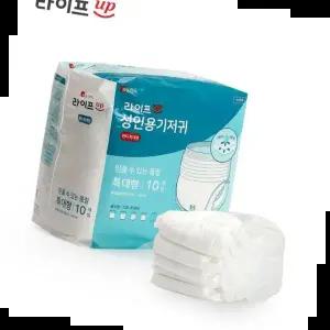 라이프업 성인용기저귀 팬티형 특대형 1팩 10매 샘방지 흡수패드 노인 기저귀