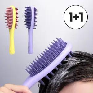 엔비 [2개세트] 양면 헤어 샴푸 브러쉬 두피 마사지 시원한 머리빗 1 +1
