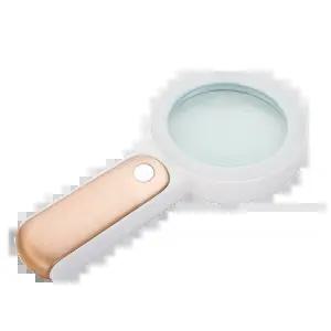 마리수 대형 돋보기 손잡이형 30배율 led 조명 노안 독서 확대경 75mm