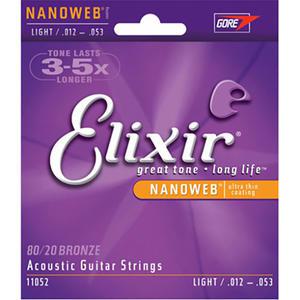 Elixir Nanoweb 엘릭서 어쿠스틱 80/20 BRONZE Custom Light 11052기타줄/현/스트링