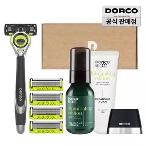 (추석맞이~20%) 도루코 3D모션 스타터킷V2 면도세트(면도기+면도날 4입+폼+에센스+스탠드)