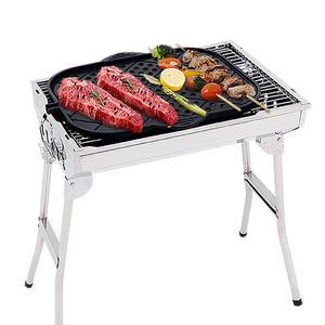 꾸버스 포터블 바베큐 그릴 접이식 스텐 베이직L 풀세트 캠핑 펜션 숯불 직화 BBQ 화로