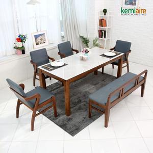 케미에르 라르곤 6인 세라믹 원목식탁SET KHD-951