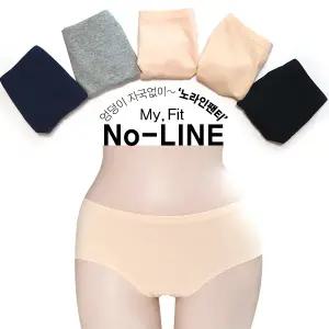 [보리보리/마이핏]스판 부드러운 촉감 여자팬티 면 노라인팬티 3매